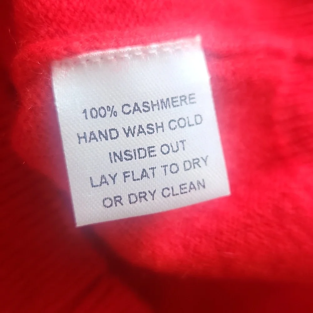 Red Sweater with Sheep Embroidery